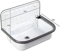 quantex Ausgussbecken Stahl emailliert 51x33x37 cm — Bild 2