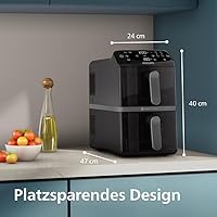 Philips Airfryer 4000 Series NA460/00 Stacked Dual Basket 10L — Bild 6