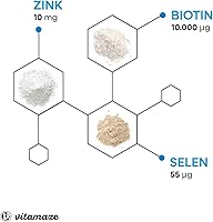 Vitamaze Biotin 10.000 mcg + Selen + Zink, 365 Tabletten — Bild 3