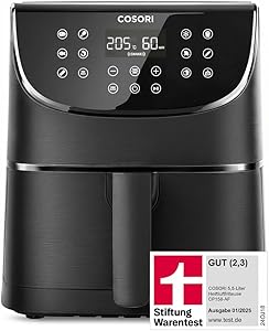COSORI CP158-AF Heißluftfritteuse 5,5L Test & Bewertung