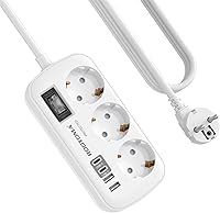 ROOTOMA 6188 Steckdosenleiste 3-fach 4 USB — Bild 1