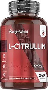 WeightWorld L-Citrullin 3000mg Kapseln 240 Stück Test & Bewertung