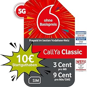 Vodafone CallYa Classic Prepaid SIM Test & Bewertung