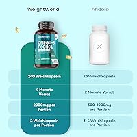 WeightWorld Omega 3 Fischöl 2000mg 240 Softgels — Bild 7