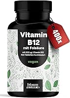 Bloom Naturals Vitamin B12 500µg + Folsäure 200µg 400 Tabletten — Bild 1