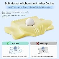 FAIORD Ergonomisches Memory-Foam-Nackenkissen 64x39 cm — Bild 6