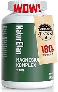 NaturElan Magnesium Komplex 400mg 180 Kapseln Test & Bewertung