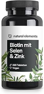 natural elements Biotin + Selen + Zink 365 Tabletten Test & Bewertung
