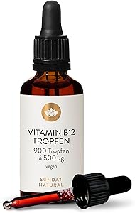 Sunday Natural Vitamin B12 Tropfen 500 µg 44,7 ml Test & Bewertung