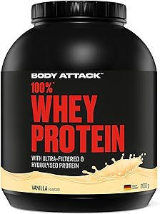 Body Attack 100% Whey Protein Vanilla 2 kg Test & Bewertung