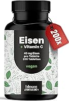 Bloom Naturals Eisentabletten mit Vitamin C 200 Stück — Bild 1