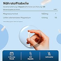 WeightWorld Magnesiumcitrat 444mg 240 Kapseln — Bild 3