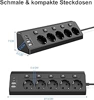 Vipwell S5+PD-B Ecksteckdosenleiste — Bild 7