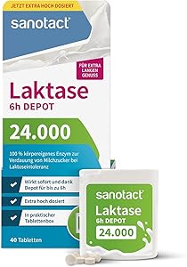 sanotact Laktase 24.000 6h Depot (40 Tabletten) Test & Bewertung
