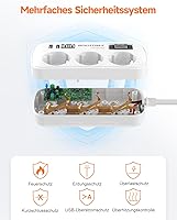 ROOTOMA 6188 Steckdosenleiste 3-fach 4 USB — Bild 6