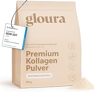 Gloura Collagen Hydrolysat Pulver 500g Test & Bewertung