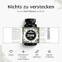 Feel Natural Zink Bisglycinat 25mg – 365 Tabletten — Bild 6