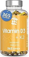 HN Vitamin D3 + K2 5000 IE 365 Kapseln — Bild 1