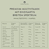 SUNDAY NATURAL Multivitamin Komplex 90 Kapseln — Bild 3