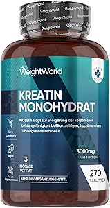 WeightWorld Creatin Monohydrat Tabletten 270 Stück Test & Bewertung