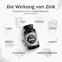 Feel Natural Zink Bisglycinat 25mg – 365 Tabletten — Bild 2