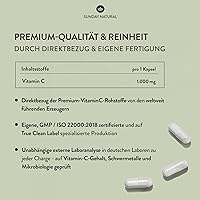 Sunday Natural Pure Vitamin C 1000mg (240 Kapseln) — Bild 3
