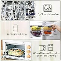 MCIRCO Glas-Frischhaltedosen 20-teiliges Set (5x370ml, 5x1040ml) — Bild 4