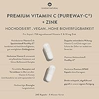 Sunday Natural Vitamin C Zink 1500 mg PureWay-C 240 Kapseln — Bild 2
