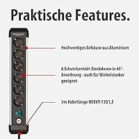 Brennenstuhl Premium-Alu-Line Steckdosenleiste 6-fach 3m — Bild 3