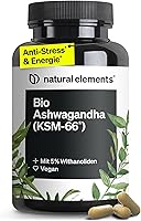 natural elements Bio-Ashwagandha KSM-66 180 Kapseln — Bild 1