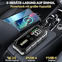 YUSMAN F01 Jump Starter 12800mAh — Bild 3