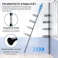 FINIBO Teleskop-Duschregal 4 Ablagen — Bild 6