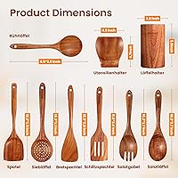 Mooues Küchenutensilien-Set Teakholz 9-teilig — Bild 5