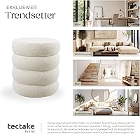 tectake Sitzhocker mit Stauraum Bouclé 42x47 cm — Bild 7