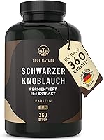 TRUE NATURE Schwarzer Knoblauch Extrakt 360 Kapseln — Bild 1