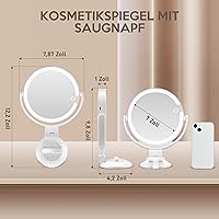 MOMOKUBA Kosmetikspiegel 30x mit Saugnapf und Beleuchtung — Bild 9