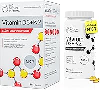 Bio Medical Pharma Vitamin D3 K2 MK-7 5000 IE 240 Kapseln — Bild 1