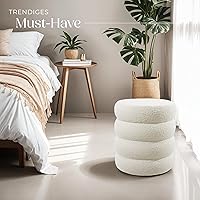 tectake Sitzhocker mit Stauraum Bouclé 42x47 cm — Bild 9