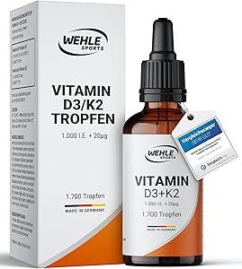 Wehle Sports Vitamin D3 K2 Tropfen 50ml Test & Bewertung