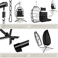 tectake Hängesessel mit Gestell 160 kg — Bild 5