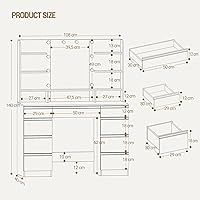 Hzuaneri Schminktisch DT35703WV1 (108 cm) — Bild 6