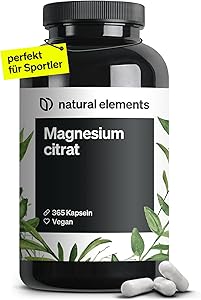 natural elements Magnesiumcitrat 365 Kapseln Test & Bewertung