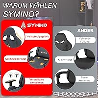 Symino Gaming Stuhl (Kunstfell, mit Fußstütze) — Bild 6