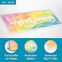 Häfft Wochen-Tischkalender 2026 Rainbow — Bild 2
