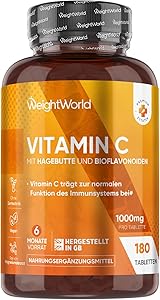 WeightWorld Vitamin C 1000mg 180 Tabletten Test & Bewertung