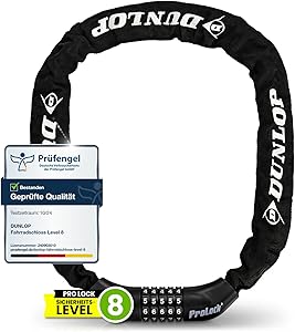 Dunlop Pro Lock Fahrrad-Kettenschloss 100 cm Test & Bewertung