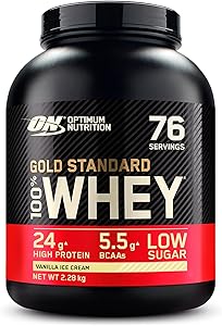 Optimum Nutrition Gold Standard 100% Whey Vanilla Ice Cream 2,27 kg Test & Bewertung