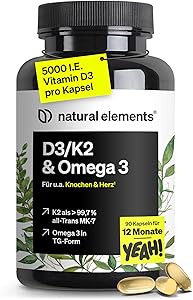 natural elements Vitamin D3 + K2 + Omega 3 Test & Bewertung