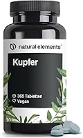 natural elements Kupfer 2mg 365 Tabletten — Bild 1