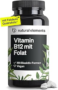 natural elements Vitamin B12 + Folsäure 180 Tabletten Test & Bewertung
